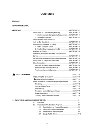 Page 16- i - 
CONTENTS 
 
 
PREFACE 
 
ABOUT THIS MANUAL 
 
IMPORTANT............................................................................................................... IMPORTANT-1 
Precautions on CE Conformity Marking...................... IMPORTANT-1 
1.  Electromagnetic Compatibility Requirement..... IMPORTANT-1 
2. Safety Requirement .......................................... IMPORTANT-1 
Information for Users on WEEE   
(only for EU Countries) ..................................................
