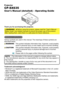 Page 11
Projector
CP-SX635
User's Manual (detailed) – Operating Guide
Thank you for purchasing this projector.►Before using this product, please read the "User's Manual -   
Safety Guide" and related manuals to ensure the proper use of this product.   
After reading them, store them in a safe place for future reference. WARNING
• The information in this manual is subject to change without notice.
• The manufacturer assumes no responsibility for any errors that may appear in 
this manual.
• The...