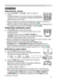 Page 1717
Operating
BLANKLASER
ASPECT
PUSH  ENTER
 PAGE UP
LASER
INDICATOR
MY SOURCE/
DOC.CAMERA
SEARCH
STANDBY/ON
VIDEORGB
PAGE DOWN
ESCMENU RESET
POSITION AUTOPbyP
MAGNIFYON
OFFMY BUTTON1
2VOLUME+
-
FREEZE KEYSTONE MUTE
BLANK LASER
ASPECT
PUSH  ENTER
 PAGE UP
LASER
INDICATOR
MY SOURCE/
DOC.CAMERA
SEARCH
STANDBY/ON
VIDEORGB
PAGE DOWN
ESCMENU RESET
POSITION AUTOPbyP
MAGNIFYON
OFFMY BUTTON1
2VOLUME+
-
FREEZE KEYSTONE MUTE
Temporarily muting the sound
BLANK LASER
ASPECT
PUSH  ENTER
 PAGE UP
LASER
INDICATOR
MY...