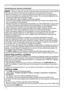 Page 1414
Setting up
Connecting your devices (continued)
• Be sure to read the manuals for devices before connecting them to the projector, 
and make sure that all the devices are suitable to be connected with this product. 
• Before connecting to a PC, check the signal level, the signal timing, and the resolution.-   Be sure to consult to the administrator of the network. Do not connect LAN port to any 
network that might have excessive voltage.
- Some signal may need an adapter to input this projector.
-...