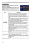 Page 4040
SETUP menu
SETUP menu
From the SETUP menu, items shown in the table 
below can be performed.
Select an item using the ▲/▼ cursor buttons on the 
projector or remote control, and press the ► cursor 
button on the projector or remote control, or the 
ENTER button on the remote control to execute the 
item. Then perform it according to the following table.
ItemDescription
AUTO 
KEYSTONE Selecting this item performs the Automatic keystone distortion 
correction. Projector automatically corrects vertical...