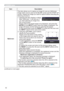 Page 4242
SCREEN menu
Item Description
MyScreenThis item allows you to capture an image for use as a MyScreen 
image which can be used as the BLANK screen and the START UP 
screen. Display the image you want to capture before executing the 
following procedure.
1.  Selecting this item displays a dialog 
titled “MyScreen”. It will ask you if 
you start capturing an image from 
the current screen.
Please wait for the target image to be displayed, and press the 
ENTER (or the INPUT) button when the image is...