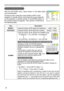 Page 28
8

Multifunctional settings
PICTURE menu
ItemDescription
BRIGHTUsing the buttons ▲/▼ adjusts the brightness. :    Light ó Dark
CONTRASTUsing the buttons ▲/▼ adjusts the contrast. :    Strong ó Weak
GAMMA
Using the buttons ▲/▼ switches the GAMMA mode.
# DEFAULT ó # CUSTOM ó # DEFAULT 
#3 CUSTOM ó #3 DEFAULT ó # CUSTOM
To adjust #1 CUSTOM, #2 CUSTOM or #3 CUSTOM
Selecting a mode of CUSTOM and then pressing the button ► or the ENTER button displays a dialog to aid you in adjusting...