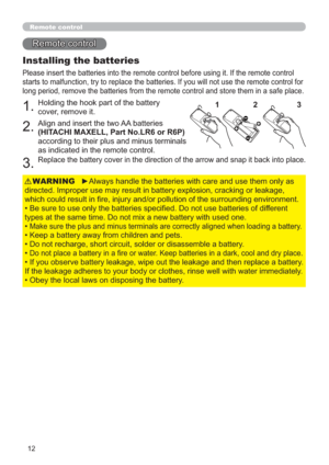 Page 2112
Remote control
5HPRWHFRQWURO
Installing the batteries
JLW,IWKHUHPRWHFRQWURO
OQRWXVHWKHUHPRWHFRQWUROIRU
WRUHWKHPLQDVDIHSODFH
+ROGLQJWKHKRRNSDUWRIWKHEDWWHU\
FRYHUUHPRYHLW
$OLJQDQGLQVHUWWKHWZR$$EDWWHULHV
(HITACHI MAXELL, Part No.LR6 or R6P)
DFFRUGLQJWRWKHLUSOXVDQGPLQXVWHUPLQDOV
DVLQGLFDWHGLQWKHUHPRWHFRQWURO
SLWEDFNLQWRSODFH

JRUOHDNDJH
XQGLQJHQYLURQPHQW
LHVRIGLIIHUHQW

‡
HQORDGLQJDEDWWHU\...