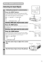 Page 1515
VIDEO
ASPECT
VOLUME
MAGNIFY
AUTO BLANK RGB
SEARCH
ON
VIDEO
ASPECT
VOLUME
MAGNIFY
AUTO BLANK RGB
SEARCH
ON
Selecting An Input Signal
1
2Use the zoom ring to adjust the screen
size.
3Use the focus ring to focus the picture. Press the INPUT button.
As illustrated below, each time you press the INPUT
button, the projector switches between its input signal
ports. Select the signal you wish to project.
Using the projector’s control button
Press the RGB button.
When this button is pressed, the projector...