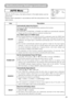 Page 2929
MENU
MAIN
PICTURE-1
PICTURE-2
INPUT
AUTO
SCREEN
OPTIONADJUST
POWER OFF
SEARCH
RESET0 min
TURN ON
: SELECT
AUTO Menu
With the AUTO menu, the items shown in the table below can be
performed. 
Perform each operation in accordance with the instructions in the
table below.
ItemDescription
ADJUST
Automatically Adjust the Picture:
Pressing the  or the ENTER button performs this function.
At a RGB input:
• V POSITION, H POSITION, H PHASE and HSIZE are automatically adjusted.
Please use this function with the...