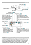 Page 5
5

Y R
L
AUDIO IN
2
AUDIO OU
T
CONTROL
RGB IN1
RGB IN2 USB
RGB OUT
AUDIO IN1
VIDE
O
S-VIDEO
CB/PB
CR/PRK

AC inlet (14)
Power switch (17)
Elevator button (9) 
COMPONENT 
VIDEO ports (13)YCB/PBCR/PR
S-VIDEO port (13)
VIDEO port (13)
CONTROL port (12)
Elevator foot (9) 
Rear-Left side
Ports (See below.)Vent (7)
AUDIO-OUT po
rt (12)
Ports
AUDIO IN1 port (12)
(In the default setting, the AUDIO 
IN1 port is the audio port for the RGB IN1 and RGB IN2 ports, 
however, it is possible to change 
the...