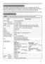 Page 51
51

Warranty And After-Ser vice
Warranty and after-service
If a problem occurs with the equipment, ﬁrst refer to the “Troubleshooting” and run 
through the suggested checks. If this does not resolve the problem, please contact your 
dealer or service company. They will tell you what warranty condition is applied.
Speciﬁcations
Speciﬁcations
NOTE  • These speciﬁcations are subject to change without notice.
ItemSpeciﬁcation
Product nameLiquid crystal projector
Liquid
Crystal
panel
Panel size1.5 cm (0.6...