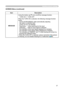 Page 37
37

Multifunctional settings
ItemDescription
MESSAGE
Using the buttons ▲/▼ turns on/off the message function.
TURN ON  TURN OFF
When the TURN ON is selected, the following message function 
works. “AUTO IN PROGRESS” while automatically adjusting
”NO INPUT IS DETECTED”
”SYNC IS OUT OF RANGE”
"Searching….” while searching for the input”Detecting….” while an input signal is detectedThe indication of the input signal displayed by changing The indication of the aspect ration displayed by changingThe...