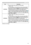 Page 3939
IMAGE menu
ItemDescription
V POSITION Using the ◄/► buttons adjusts the vertical position.
Down  ó Up
• Over-adjusting the vertical position may cause noise to appear on 
the screen. If this occurs, please reset the vertical position to the 
default setting. Pressing the  RESET button when the V POSITION 
is selected will reset the V POSITION to the default setting.
• When this function is performed on a video signal or an s-video 
signal, the range of this adjustment depends on OVER SCAN (
 38)...