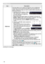 Page 4848
SCREEN menu
ItemDescription
MyScreen This item allows you to capture an image for use as a MyScreen 
image which can be used as the BLANK screen and START UP 
screen. Display the image you want to capture before executing the 
following procedure.
1.  
Selecting this item displays a dialog 
titled “MyScreen”. It will ask you if 
you start capturing an image from 
the current screen.
Please wait for the target image to be displayed, and press the 
ENTER or INPUT button when the image is displayed. The...