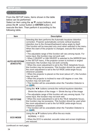 Page 4334
SETUP menu
6(783PHQX
)URPWKH6(783PHQXLWHPVVKRZQLQWKHWDEOH
EHORZFDQEHSHUIRUPHG
6HOHFWDQLWHPXVLQJWKHxzFXUVRUEXWWRQVDQG
SUHVVWKHyFXUVRUEXWWRQRUENTEREXWWRQWR
H[HFXWHWKHLWHP7KHQSHUIRUPLWDFFRUGLQJWRWKH
IROORZLQJWDEOH
Item Description
AUTO KEYSTONE(EXECUTE)6HOHFWLQJWKLVLWHPSHUIRUPVWKH$XWRPDWLFNH\VWRQHGLVWRUWLRQ


HQX
RQ
DJDLQ
