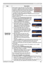 Page 5959
SECURITY menu
ItemDescription
TRANSITION  DETECTOR
If this function is set to ON when the vertical angle of 
the projector or MIRROR setting at which the projector 
is turned on is different than the previously recorded, the 
TRANSITION DETECTOR ON alarm will be displayed 
and the projector will not display the input signal.
• To display the signal again, set this function OFF.
• After about 5 minutes of displaying the TRANSITION DETECTOR ON 
alarm, the lamp will turn off.
• Keystone adjustment...