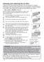 Page 11114
Please check and clean the air lter periodically. When the indicators or a message 
prompts you to clean the air lter, comply with it as soon as possible. The air lter has two 
kinds of lters inside. Replace the lters when they are damaged or too soiled. To prepare 
the new lters, make contact with your dealer and tell the following type number.
Type number : UX36761 (Filter set)
When you replace the lamp, please replace the air lter. An  air 
lter of specied type will come together with a...