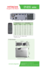 Page 2CP-X255 series
For sales information, call 1.800.225.1741.
Printed 12.05
Specifications are subject to change without notification.www.hitachi.us/digitalmedia
Screen Size 4.3  Throw distance 
Diagonal*   Width* Min*  Max*  
30   24   36 43  
60   48   73  87  
80   64   97  117   
100   80    122 146  
120   96    146   176   
150   120    183    220  
200    160    244    294 
300 240 367 441 
Throw ratio: 1.52 ~ 1.86:1 (distance:width) 
*: Measured in inches
CP-X255 Dimensions
12.0”(*)
9.8”
(*)
3.4”...