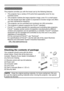 Page 33
Projector features / Preparations
• Keep the original packing materials, for future reshipment. Be sure 
to use the original packing materials when moving the projector. Use special 
caution for the lens. NOTE
Projector features
The projector provides you with the broad use by the following features.
Preparations
Checking the contents of  package
ü     
This projector has a variety of I/O ports that supposedly cover for any 
business scene.
ü      This projector realizes the large projection image,...