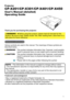 Page 1

Projector
CP-X201/CP-X301/CP-X401/CP-X450
User's Manual (detailed)  
Operating Guide
Thank you for purchasing this projector.
►Before using this product, please read all manuals for this 
product. Be sure to read “Safety Guide” first. After reading them, store them in a 
safe place for future reference.
WARNING
• The information in this manual is subject to change without notice.
• The manufacturer assumes no responsibility for any errors that may appear in 
this manual.
• The reproduction,...