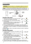 Page 16
16

Power on/off
Power on/off
WARNING  ►When the power is on, a strong light is emitted. Do not look into 
the lens of projector. Also do not peep at the inside of projector through a hole.
NOTE  • Turn the power on/off in right order. Please power on the projector prior 
to the connected devices. Power off the projector later than the connected devices.
Power switch
STANDBY/ON button
POWER indicator
Turning on the power
1. Make sure that the power cord is ﬁ rmly and correctly 
connected to the...