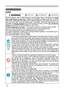 Page 38
38

Maintenance
Maintenance
Lamp
 WARNINGHIGH VOLTAGEHIGH TEMPERATUREHIGH PRESSURE
►The  projector  uses  a  high-pressure  mercury  glass  lamp.  The  lamp  can break 
with  a  loud  bang,  or  burn  outwith  a  loud  bang,  or  burn  out,  if  jolted  or  scratched,  handled  while  hot,  or  worn over  time.  Note  that  each  lamp  has  a  different  lifetime,  and  some  may  burst  or burn  out  soon  after  you  start  using  them.  In  addition,  when  the  bulb  bursts,  it  is possible  for...