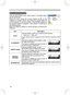 Page 40
40

Multifunctional settings
NETWORK Menu
ItemDescription
DHCP
Using the buttons ▲/▼ turns on/off the DHCP function.
TURN ON  TURN OFF
If your network doesn’t support the DHCP function, select the TURN 
OFF.
IP ADDRESS
Enter the IP address of the projector  using the ◄/►/▲/▼ buttons.
This menu is available only when the item of 
the DHCP is set to TURN OFF.
SUBNET MASK Enter the SUBNET MASK  of your NETWORK using the ◄/►/▲/▼ buttons.
This menu is available only when the item of 
the DHCP is set to TURN...