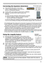 Page 19
9

Operating
• The zoom level can be finely adjusted. Closely watch the screen to 
find the level you want.
NOTE
1.Press the ON button of MAGNIFY on the remote control.  The “MAGNIFY” indication will appear on the screen and the projector will go into the MAGNIFY mode. When the ON button of MAGNIFY is pressed first after the projector is started, the picture will be zoomed twice. The indication will disappear in several seconds with no operation.
Using the magnify feature
2.Use the ▲/▼ cursor...