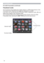 Page 7878
Presentation tools
Thumbnail mode
PC-LESS Presentation (continued)
The Thumbnail mode displays the images stored in a USB storage device on the 
Thumbnail screen. Maximum 20 images are displayed in a screen.
If you wish, you can jump into the Full Screen mode or Slideshow mode, after you 
select some images in the Thumbnail mode.
The Thumbnail mode will be started as the primary function of the PC-LESS 
Presentation after selecting the USB TYPE A port as the input source.
Thumbnail menu
Selected...