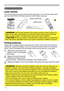 Page 14
4

Remote control
Putting batteries
Please load the batteries before using the remote control. If the remote\
 control starts to 
malfunction, replace the batteries. If you will not use the remote contr\
ol for an extended 
period, remove the batteries from the remote control and store them in a\
 safe place.
. Slide back and remove the 
battery cover in the direction 
of the arrow.
. Align and insert the two AA 
batteries according to their 
plus and minus   terminals as indicated in the...