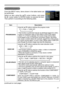 Page 31
3

INPUT menu
INPUT menu
ItemDescription
PROGRESSIVE
Using the ▲/▼ buttons switches the progress mode.
TV ó FILM ó TURN OFF      
• This function is performed only for an interlaced signal of a video, s-video or component video of 525i (480i) or 625i (576i) signal.• When TV or FILM is selected, the screen image will be sharp. FILM adapts to the 2-3 Pull-Down conversion system. But these may cause a certain defect (for example, jagged line) of the picture for a quick moving object. In such a case,...