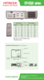 Page 2CP-X328 series
For sales information, call 1.800.225.1741.
Printed 09/04
Specifications are subject to change without notification.www.hitachi.us/digitalmedia
CP-S318/CP-X328 Dimensions(incl.protruding part)
217.5mm 
(8-9/16)
295mm (11-5/8)231mm (9-1/8)
77.5mm (3-1/16)6mm (1/4)
2.4mm (1/16)
3mm (1/8)76mm (3)
6.1mm (1/4)
87.5mm 
(3-7/16)
Screen Size 4.3  Throw distance 
Diagonal*   Width* Min*  Max*  
40   32   47   55  
60   48   71   87  
80   64   95    114   
100   80    118   142  
120   96    142...