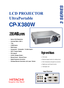 Page 1•    Native XGA Resolution   
•    Contrast Ratio ( 400:1 )
•    7 lbs.
•    2 RGB Inputs  
•    RGB Output
•    Component / Composite / S-video Inputs
•    HDTV Theater Ready
•    FCC class B
•    34 dB ( Whisper Mode )
•    Manual Zoom / Manual Focus
•    Digital Keystone Correction
•    Wireless Remote Controller with Laser  Pointer  
2000 ANSI Lumens
CP-X380W
LCD PROJECTOR
UltraPortable 
Forget-me-not Features:
∆16:9 mode
∆Reverse image function for ceiling mount
∆Color temperature and gamma...