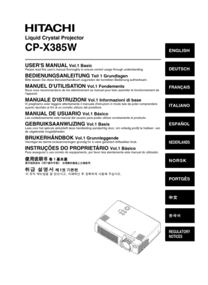 Page 1ENGLISH
DEUTSCH
FRANÇAIS
ITALIANO
ESPAÑOL
NEDERLANDS
NORSK
PORTGÊS
¤ ¤

REGULATORY
NOTICES
USERS MANUALVol.1 BasicPlease read this users manual thoroughly to ensure correct usage through understanding.
BEDIENUNGSANLEITUNG Teil 1 GrundlagenBitte lessen Sie diese Benutzerhandbuch zugunsten der korrekten Bedienung aufmerksam.
MANUEL DUTILISATION Vol.1 FondementsNous vous recommandons de lire attentivement ce manuel pour bien assimiler le fonctionnement de
lappareil.
MANUALE DISTRUZIONI Vol.1...