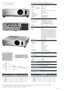 Page 2CPX400 Technical Specifications
OPTICAL
LCD Panel 0.63 PSi TFT x 3 with micro lens
Resolution XGA
Brightness Normal Mode 3000 ANSI Lumens
Whisper Mode     2500 ANSI Lumens
Contrast Ratio 500:1
Lens F1.6~1.8 (f=18.9~22.6mm) Manual Focus, Manual Zoom x 1.2
Lamp 220W UHBLamp Life 2000 (normal)/3000 (whisper)
Projection Distance 0.9 ~ 11.2m
Distance to Width Ratio (:1) 1.5~ 1.8
Diagonal Display Size 30~300 (60@1.8m, Wide)
Number of Colour  8 Bit/colour, 16.7M colours
Keystone  9:1upward shift, fixed...