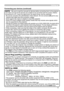 Page 1111
Setting up
Connecting your devices (continued)
• Be sure to read the manuals for devices before connecting them to the projector, 
and make sure that all the devices are suitable to be connected with this product. Before 
connecting to a PC, check the signal level, the signal timing, and the resolution.
-   Be sure to consult to the administrator of the network. Do not connect LAN port to any 
network that might have the excessive voltage.
- Some signal may need an adapter to input this projector.
-...