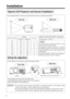 Page 1212
Installation
Typical LCD Projector and Screen Installation
Using the adjusters
a. Distance from the LCD projector to the screen
b. Distance from the lens center to the bottom of
the screen (a,b : +/-10%).
The projection distances shown in the diagram to
the left are for full size (1,024 x 768 dots).
The LCD projector should normally be used
level (the legs can point upward).
Positioning the projector sideways, or with the
lens pointing upward or downward can cause the
internal temperature to rise,...