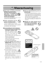 Page 185nGeen water of andere vloeistoffen
dichtbij de projector zetten.
Zet geen vaas met bloemen,
geen thee- of koffiekop of
drinkglazen, kortom geen
enkele vloeistof bovenop of in
de buurt van de projector.
Als er vloeistof in het apparaat komt, is er kans
op brand of een elektrische schok.
nAlleen aansluiten op een
gewoon wandstopcontact.
Gebruik het apparaat uitsluitend op
gewone lichtnetvoeding. Andere soorten
stroomvoorziening kunnen gevaar voor brand of
een elektrische schok veroorzaken.
nGa voorzichtig...