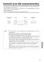 Page 205205
Aansluiten op de USB computeraansluitbus
1. Sluit de projector en de computer op elkaar aan via een daarvoor geschikte, in de handel verkrijgbare kabel.  
Maak de muiskabel los van de projector.
2. Druk op de INPUT toets van de projector of op de RGB 1/2 toets van de afstandsbediening om de ingang te
kiezen waarop u de computer wilt aansluiten.
3. Schakel de muisfuncties in.
4. Zie blz. 10 betreffende de muisfuncties die deze afstandsbediening biedt.
5. Door de ronde instelknop licht of krachtiger in...