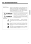 Page 3939

Bedeutung der SymboleZugunsten der korrekten Bedienung des Geräts befinden sich in dieser
Anleitung sowie auf dem Projektor selbst bestimmte Symbole, die auf
Sicherheitsrisiken und entsprechende Vorsichtsmaßregeln hinweisen, um
Körperverletzungen und Sachschäden zu vermeiden. Die Bedeutung dieser
Symbole ist nachfolgend erklärt. Es ist wichtig, daß Sie die folgenden
Sicherheitshinweise aufmerksam durchlesen und verstehen.
WARNUNG
Dieses Symbol weist auf Vorsichtsmaßregeln hin, deren
Mißachtung bei...