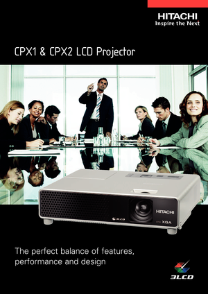 Page 1The perfect balance of features,
performance and design
CPX1 & CPX2 LCD Projector         