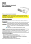 Page 1

Projector
CPX3
User's Manual (detailed) 
Operating Guide
Thank you for purchasing this projector.
WARNING  ►Before using this product, please read all manuals for this 
product. Be sure to read “Safety Guide” first. After reading them, store them in 
a safe place for future reference.
About this manual
Various symbols are used in this manual. The meanings of these symbols are 
described below. 
WARNING This  symbol  indicates  information  that,  if  ignored,  could  possibly 
result in...