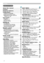 Page 2


About this manual  .  .  .  .  .  .  .  .  .  .1
Content   .  .  .  .  .  .  .  .  .  .  .  .  .  .  .  .  .  .2
Projector features   .  .  .  .  .  .  .  .  .  .3
Preparations   .  .  .  .  .  .  .  .  .  .  .  .  .  .3 Contents of package . . . . . . . . . . . . .3 Fastening the lens cover . . . . . . . . . .3 Replacing the filter cover for     bottom-up use . . . . . . . . . . . . . . . .3
Part names   .  .  .  .  .  .  .  .  .  .  .  .  .  .  .4 Projector . . . . . . . . . . . . . . . . . . ....