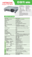 Page 1ED-S3170 series
SPECIFICATIONS
•Color correction•Whisper mode 33dB•Wide-angle lens•Digital zoom (x4) •Freeze function•Manual zoom & manual 
focus
•Kensington security slot
Replace-
ment
parts
•1,700 ANSI lumens•Native SVGA resolution•6 lbs•2 RGB inputs and RGB 
output
•Audio input & output
(3.5 mm stereo mini jack)
•Composite/S-video inputs•FCC Class B•16:9 mode•Vertical & horizontal keystone correction•“My screen” (user programmable start-up)•Reverse image function for ceiling mount•Remote control
Model...