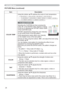 Page 2828
Item Description
COLOR TEMP
To adjust CUSTOM
Selecting the CUSTOM and then pressing the 
EXWWRQyRUWKH(17(5EXWWRQdisplays a dialog 
to aid you in adjusting the OFFSET and/or GAIN 
of the CUSTOM mode.
OFFSET adjustments change the color intensity 
on the whole tones of the test pattern.
GAIN adjustments mainly affect color intensity 
on the brighter tones of the test pattern.
J
WKHEXWWRQVxz
You can display a test pattern for checking the effect of your 
adjustment by pressing the ENTER...