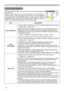 Page 4040
OPTION Menu
OPTION Menu
Item Description
AUTO SEARCH
8VLQJWKHEXWWRQVxzWXUQVRQRIIWKHDXWRPDWLFVLJQDOVHDUFKIXQFWLRQ
TURN ON 
Ù TURN OFF
When the TURN ON is selected, detecting no signal automatically cycles 
through input ports in the following order. The search is started from the 
current port. Then when an input is found, the projector will stop searching 
and display the image.
RGB IN1
Ö RGB IN2
Ö COMPONENT VIDEO 
Ö S-VIDEO 
Ö VIDEO 
AUTO 
KEYSTONE...