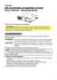 Page 1
1
Projector
ED-S3350/ED-X3400/ED-X3450
User's Manual – Operating Guide
Thank you for purchasing this projector.
WARNING  ►Before using, read the "User's Manual - Safety Guide" and 
these manuals to ensure correct usage through understanding. After reading, 
store them in a safe place for future reference.
About this manual
Various symbols are used in this manual. The meanings of these symbols are 
described below. 
WARNING  This  symbol  indicates  information  that  ,  if  ignored,...