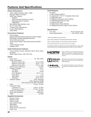 Page 4646
Features And 
J	
Inputs/Outputs:
