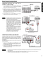 Page 17FIRST TIME USE
17
Rear Panel Connections
CONNECTING  AN  DEVICE  WITH  HDMI  OR  DVI 
CAPABILITY TO HDMI 1 & HDMI 2
Connect the HDMI or DVI to HDMI connection cable from the 1. 
output  of  the  HDTV  set  top  box  or  DVD  player  to  the  HDMI 
input as shown near the Rear panel at right.
With DVI output devices, connect a DVI to HDMI cabel to the 2. 
HDMI  2  input.  Connect  the  audio  out  L  and  R  cables  to  DVI 
Audio Input or connect the audio cables from the Audio output 
jack from the HDTV...