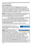 Page 108108
Presentation tools
This application will appear as an icon in the 
Windows notification area once it starts. You can 
quit the application from your computer by selecting 
“Quit” on the menu.
• The “LiveViewer” (refer to the  
Network Guide) and this application cannot 
be used at the same time. If you connect your 
computer to the projector by using a USB cable 
while the “LiveViewer” is running, the following message will be displayed.
• Depending on the software installed on your computer, images...