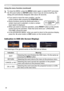 Page 3838
Operating
Using the menu function (continued)
3.To close the MENU, press the MENU button again or select EXIT and press 
the ◄ cursor button or ENTER button. Even if you do not do anything, the 
dialog will automatically disappear after about 30 seconds.
●  If you want to move the menu position, use the 
cursor buttons after pressing the POSITION button.
●   Some functions cannot be performed when a 
certain input port is selected, or when a certain 
input signal is displayed.
●   When you want to...