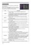 Page 3838
SETUP menu
SETUP menu
From the SETUP menu, items shown in the table below 
can be performed.
Select an item using the ▲/▼ cursor buttons, and press 
the ► cursor (or the ENTER) buttonn to execute the item. 
Then perform it according to the following table.
Item Description
D-ZOOM
Using the ◄/► cursor buttons adjusts the magniﬁcation ratio.
Small 
 Large
• The on-screen menu might be displayed outside of the image display 
area depending on the adjustment value of the ASPECT, D-ZOOM 
and KEYSTONE....