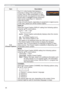 Page 4646
SCREEN menu
Item Description
C.C.
(Closed Caption)The C.C. is the function that displays a 
transcript or dialog of the audio portion of 
a video, ﬁles or other presentation or other 
relevant sounds. It is required to have NTSC 
format video or 480i@60 format component 
video source supporting C.C. feature to 
utilize this function.
It may not work properly, depending on equipment or signal source. 
In this case, please turn off the Closed Caption.
DISPLAY
Select the Closed Caption DISPLAY setting...